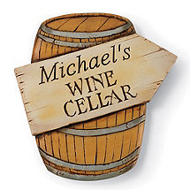 Personalized Wine Cellar Barrel Sign