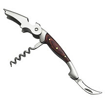 Elite Two-Step Ratchet Corkscrew (Wood Handle-Walnut)