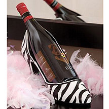 Zebra Stiletto Wine Bottle Holder