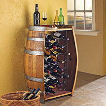 Oak Wine Barrel Bottle Rack