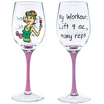 My Workout Party Girl Wine Glass