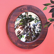 Personalized Wine Barrel Hoop Mirror