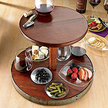 2-Tier Wine Barrel Lazy Susan