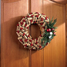Holiday Wine Cork Wreath