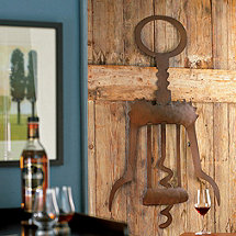 Giant Metal Corkscrew Wall Art
