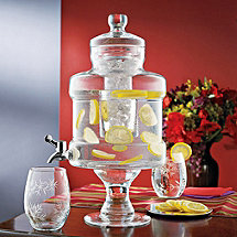 Pedestal Beverage Dispenser with Ice Chamber