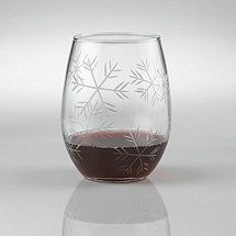 Etched Snowflake 'U' Stemless Tumblers (Set of 2)