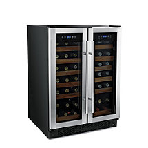 Wine Enthusiast 42 Bottle Double Door Dual Zone Wine Refrigerator (Stainless Steel Trim Door)