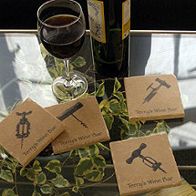 Personalized Old World Corkscrew Coasters