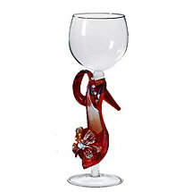 Collectible Red Stiletto Wine Glass