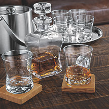 Tribeca Whiskey Decanter and Glasses Set