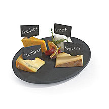 Slate Board Lazy Susan & Set of 4 Slate Cheese Markers