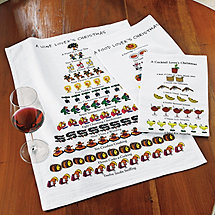 Wine, Food and Cocktail Lovers Kitchen Towels