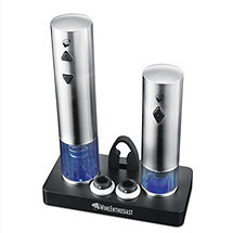 Electric Blue Corkscrew and Wine Vacuum Preserver Gift Set