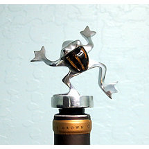 Recycled Metal Bottle Stopper (Frog)