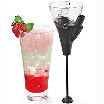 Gravity Release Jigger with Layered Drink Tool