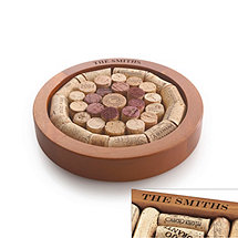 Personalized Round Wine Cork Trivet Kit