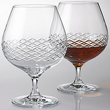 Brandy Glasses with Diamond Band (Set of 2)