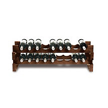 18 Bottle Stackable Wine Rack Kit (Walnut)