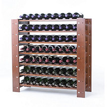 Swedish 63 Bottle Wine Rack Walnut