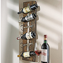 Reclaimed Wood Wall Wine Rack