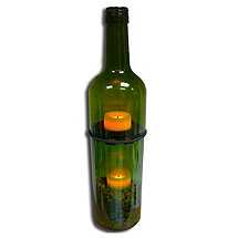 Recycled Wine Bottle Tealight Holder