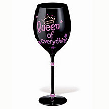 'Queen of Everything' Wine Glass