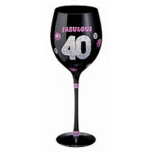 Birthday Wine Glass (40th)