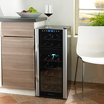 Wine Enthusiast Silent 21 Bottle Dual Zone Touchscreen Wine Refrigerator