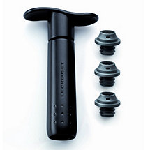 Le Creuset Wine Pump and Stoppers (Black)