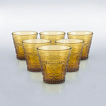 Italian Provenzale Amber Tumblers (Set of 6)