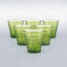 Italian Provenzale Green Tumblers (Set of 6)