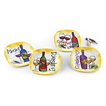 Varietal Melamine Appetizer Plates (Set of 4)