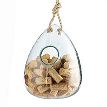 Recycled Glass Hanging Cork Catcher