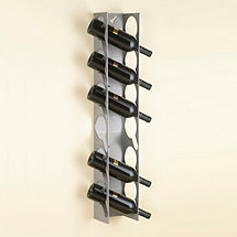 LDV 6 Bottle Raw Steel Wine Rack