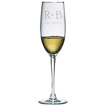 Personalized 8 oz Connoisseur Champagne Flutes (Set of 2) DOT Mongram