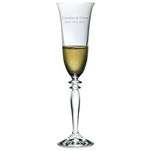 Personalized 6 oz Harmony Champagne Flutes (Set of 2) First Name & Date