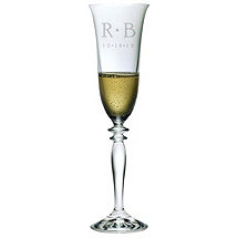 Personalized 6 oz Harmony Champagne Flutes (Set of 2) DOT Monogram