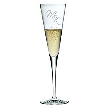 Personalized Trumpet Flutes (Set of 2) Script Initials & Date