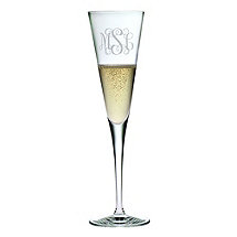 Personalized Trumpet Flutes (Set of 2) Three Letter Vine