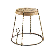 Champagne Cork Wire Cage Side Table