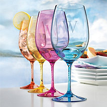 Personalized Indoor/Outdoor Mixed Color Wine Glasses (set of 4)