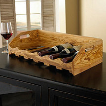 Stackable Olivewood Wine Rack