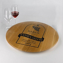 Personalized Wine Label Lazy Susan