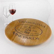Personalized Chianti Lazy Susan with Chianti Fiasco Basket
