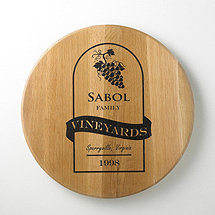 Authentic Barrel Head Wall Plaque with Personalized Wine Label
