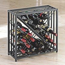 Black Steel X 24 Bottle Wine Rack