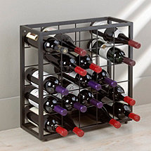Black Steel 25 Bottle Stackable Grid