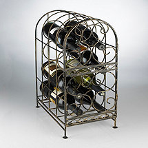 Antique Bronze 8 Bottle Wine Jail