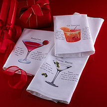 Cocktail Recipe Bar Towels (Set of 3)